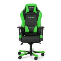 Компьютерное кресло DXRacer Iron OH/IS11 игровое, обивка: искусственная кожа, цвет: черный/зеленый